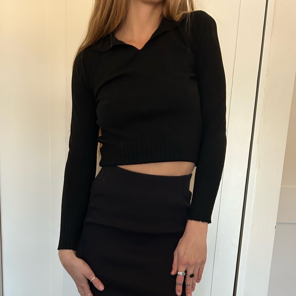 Soft Black Knit Sweater